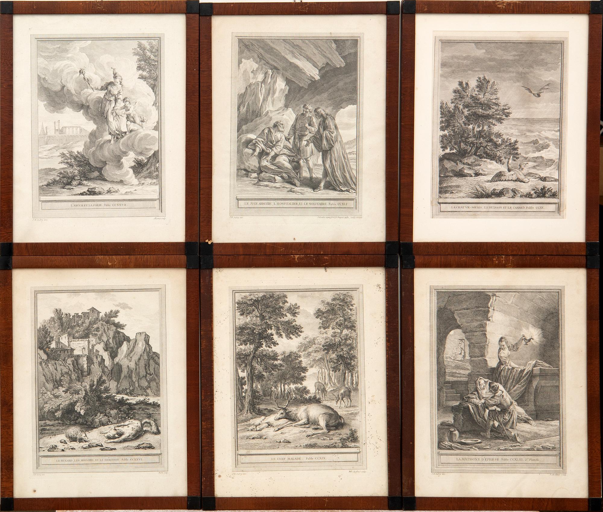 Jean-Baptiste Oudry, after, "Fables by La Fontaine"  27 pcs.