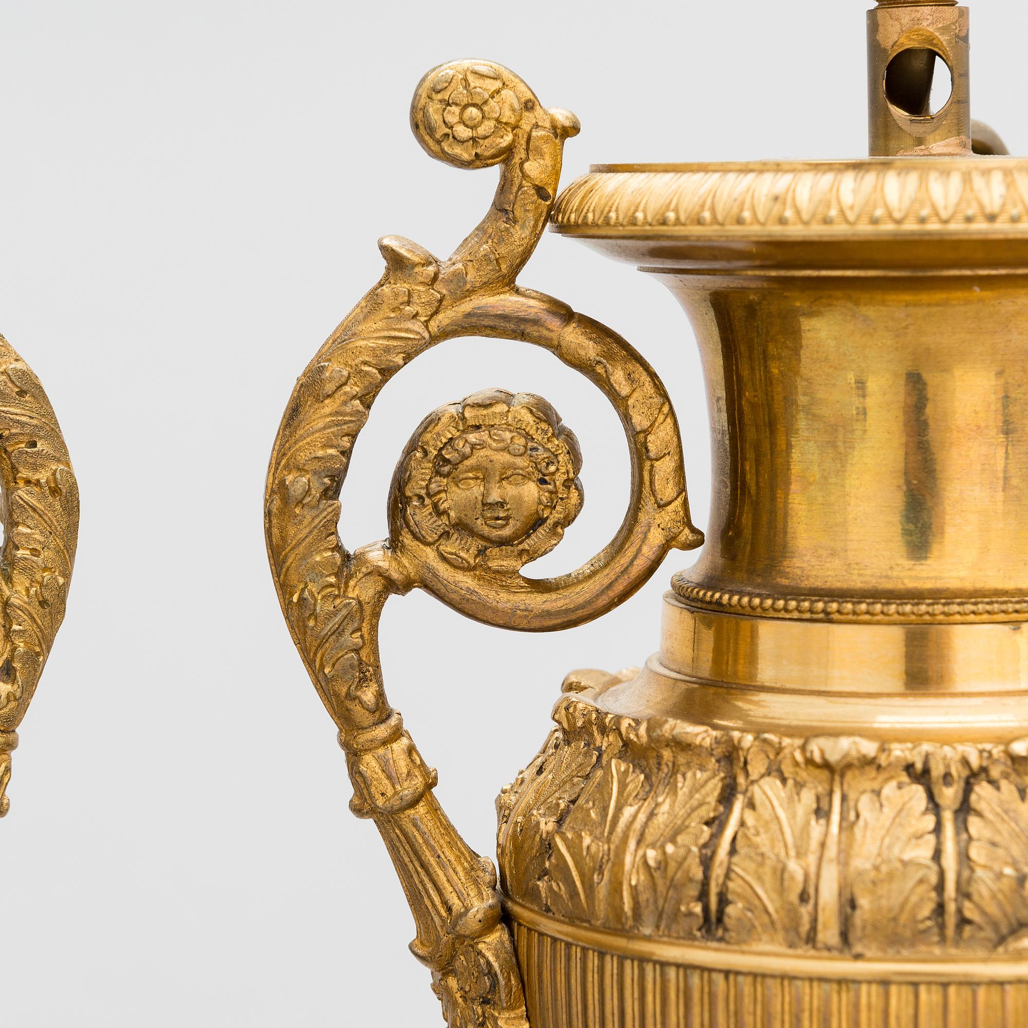 A pair of Russian/French table lamps from second half of 19th century.