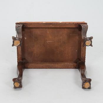 A late 19th century vanity table with stool, Russia.