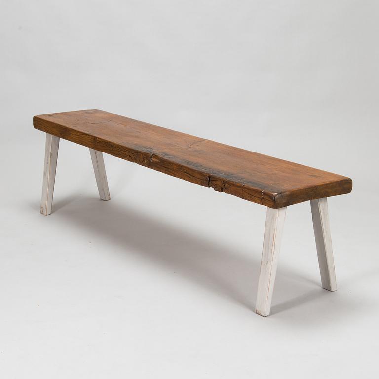 Bench, 18th and 20th century. Length 172 cm.