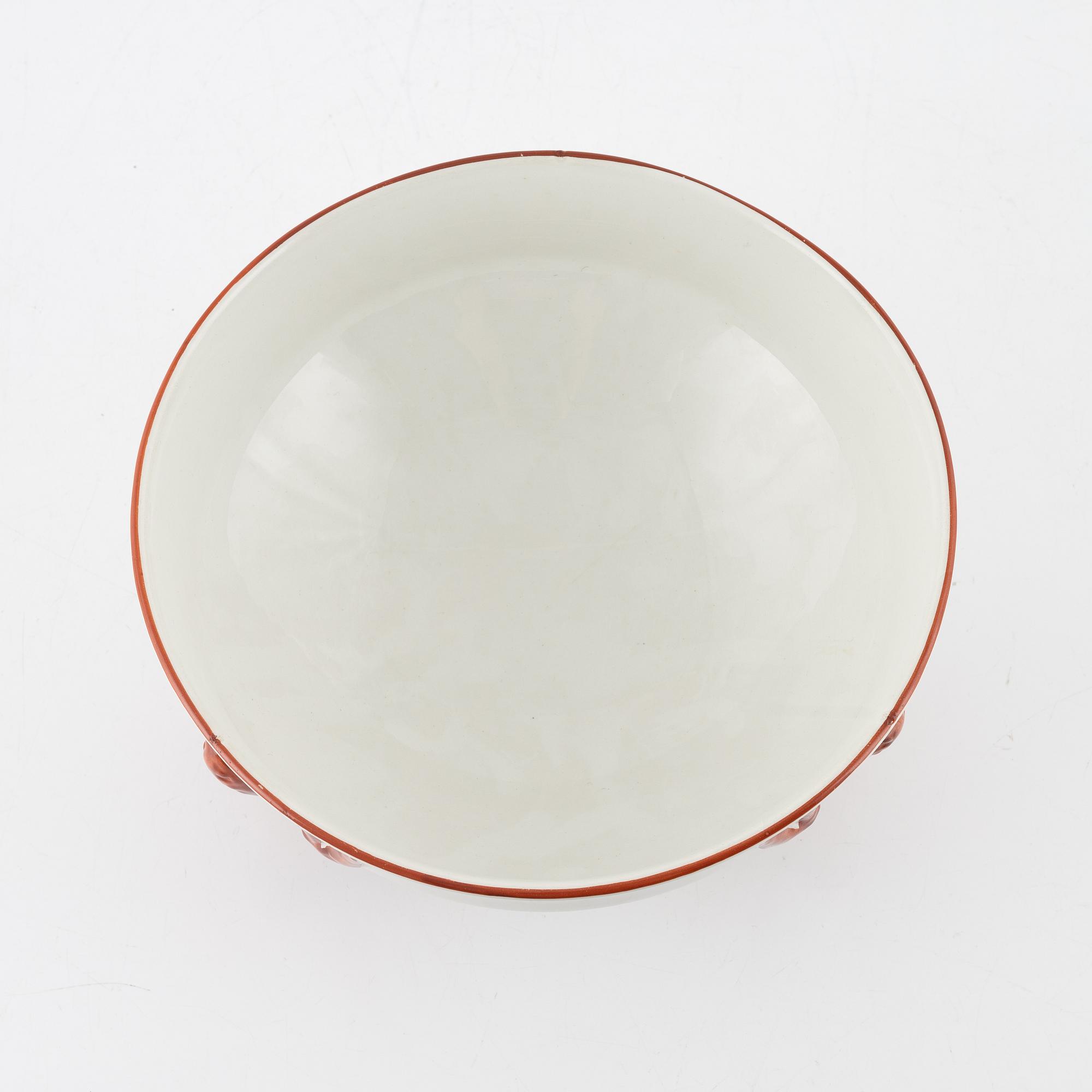 Kräftskål, porslin, 1900-tal, troligen Rörstrand.