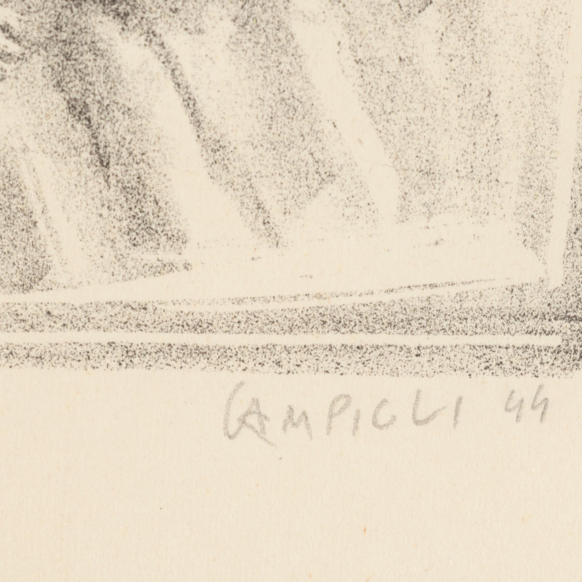 MASSIMO CAMPIGLI, lithograph, signed and numbered 3/20, daterad -44.