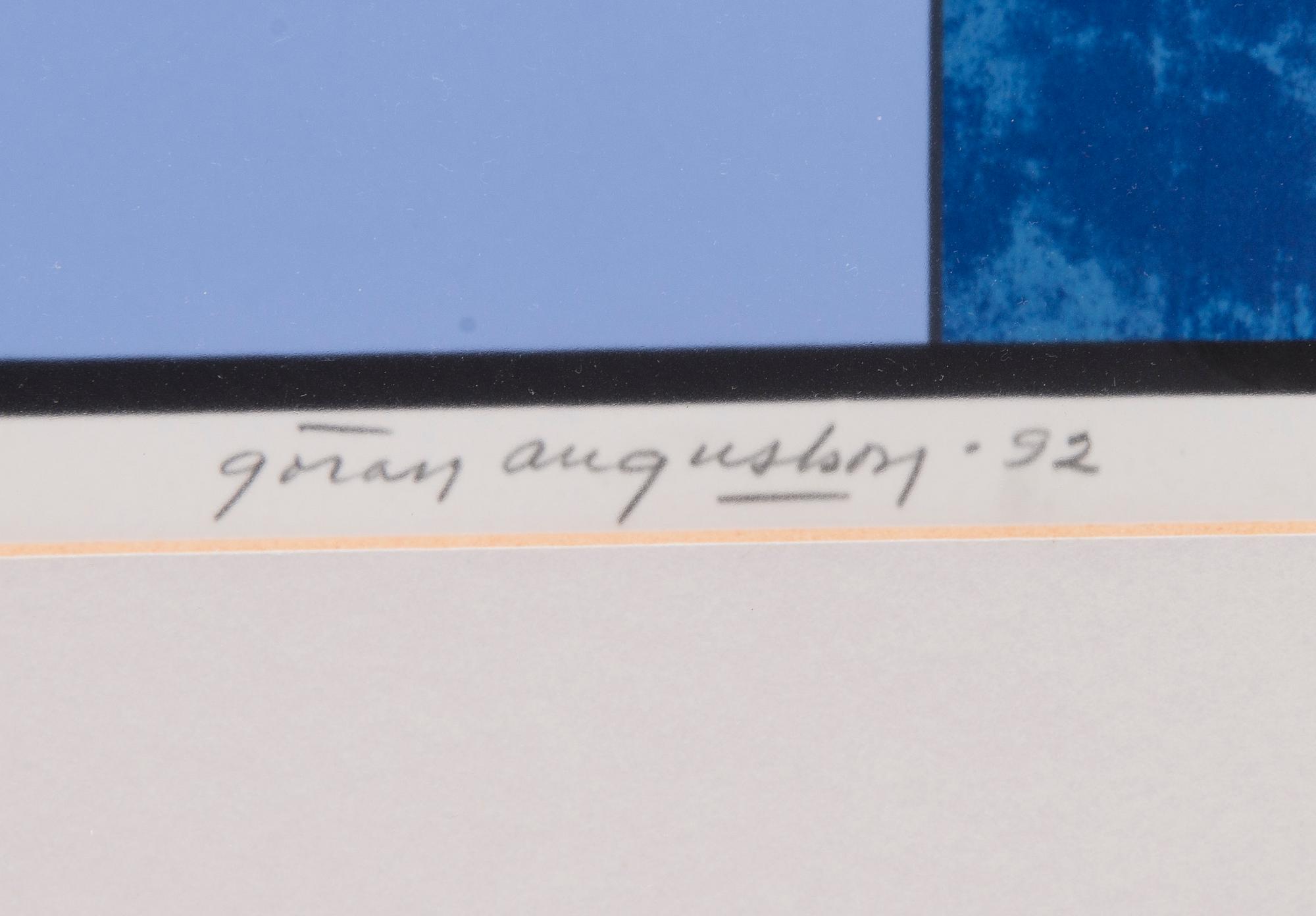GÖRAN AUGUSTSON, serigrafi, signerad, numrerad 27/99, daterad -92.