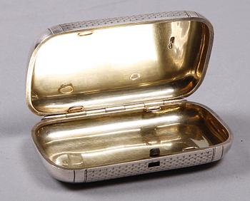CIGARETTETUI, silver, Ryssland, 1880-tal.