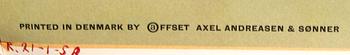 Otto Nielsen, unik affisch 'SAS Scandinavian Airlines System', omkring 1958.