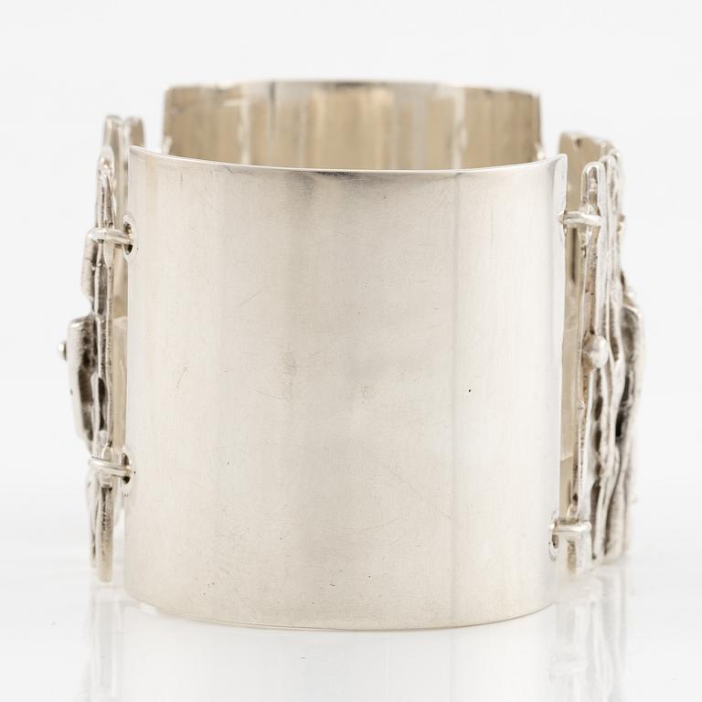 Olle Olsson for Kaplans, bracelet, silver, Stockholm 1966.