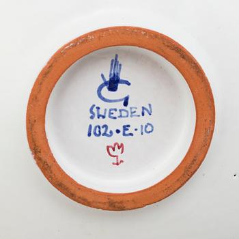 STIG LINDBERG, skålfat, ett par, fajans, Gustavsberg, signerade med studiohanden.