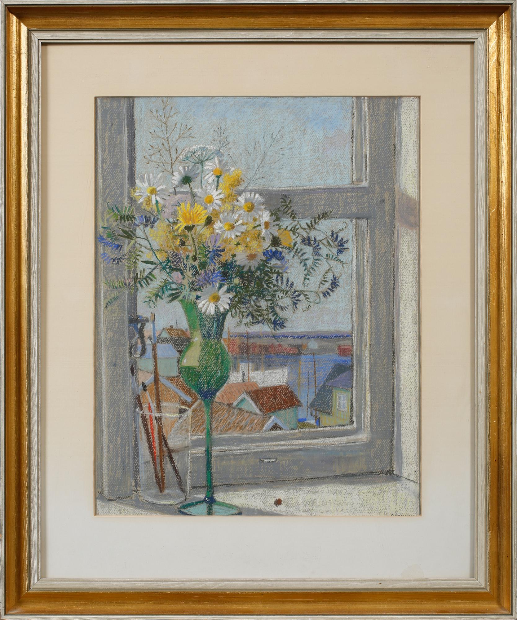 CARIN AX, pastell, signerad.