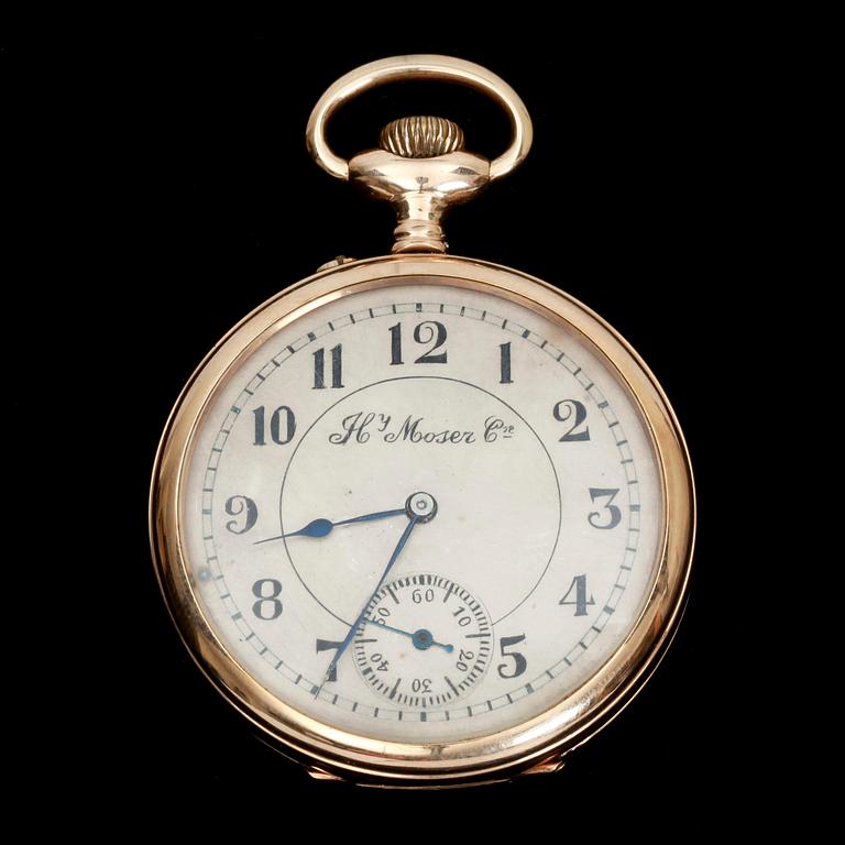 HERRFICKUR, Henry Moser, 14k guld, omkring år 1900.