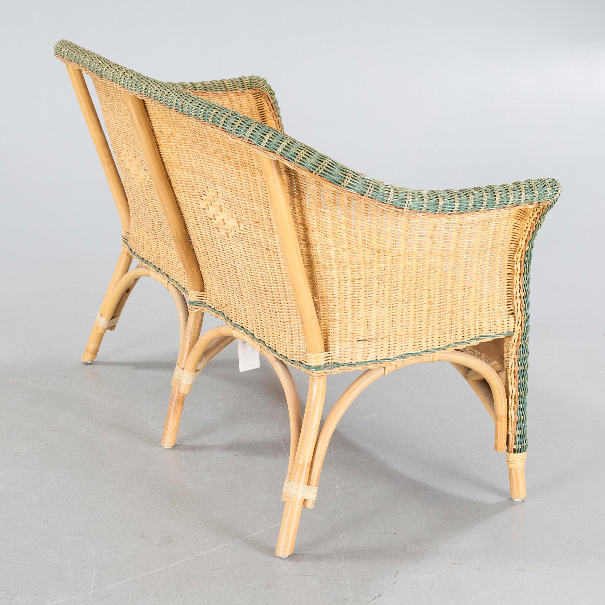 A set of rattan furniture from Bruka, Stockholm, second half of the 20th century.