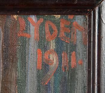 Edwin Lydén, olja på duk, signerad och daterad 1911.