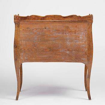 A Swedish rococo chamberpot cupboard, later part 18th century.