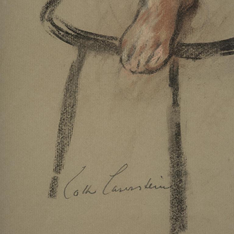 Lotte Laserstein, Translation: "Seated young woman".