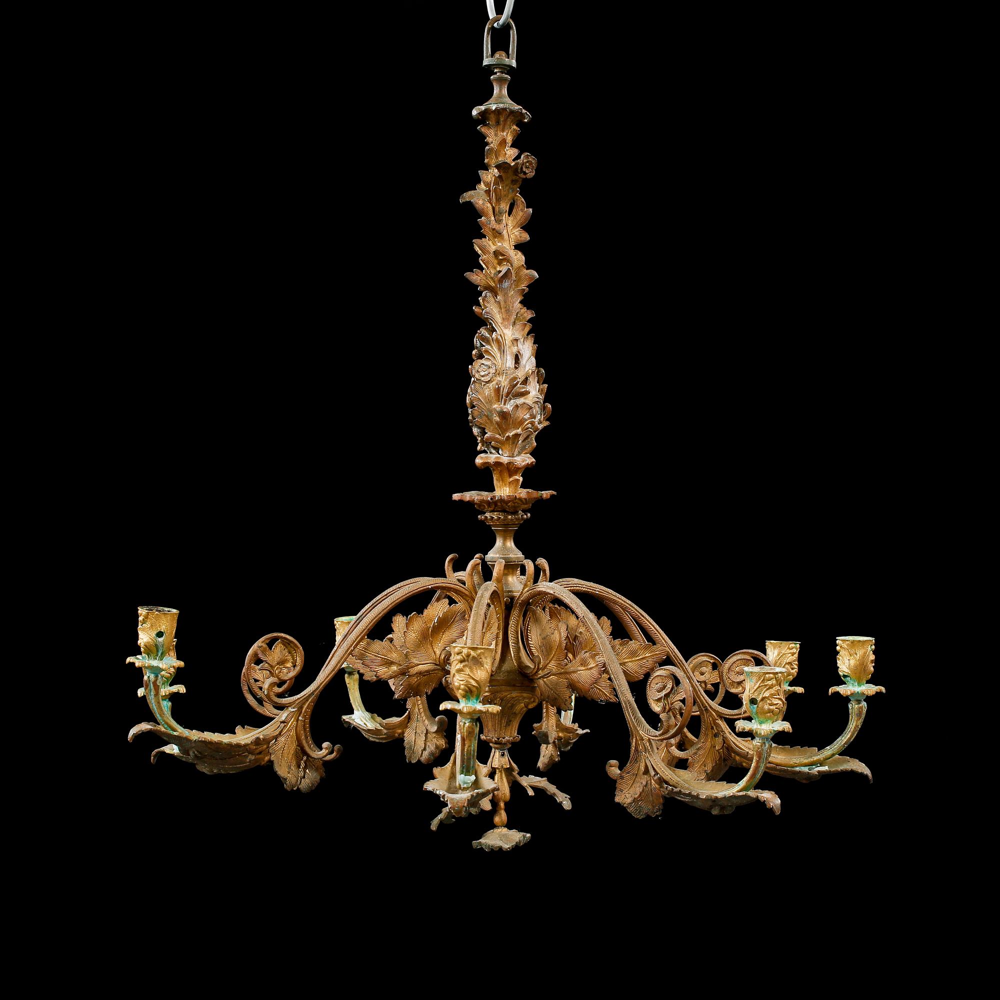 LJUSKRONA, oscariansk, 1800-talets slut. Höjd 70 cm.