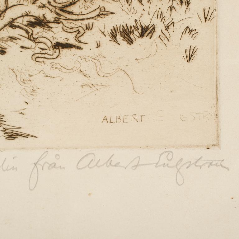 ALBERT ENGSTRÖM, etsning, signerad i plåten.