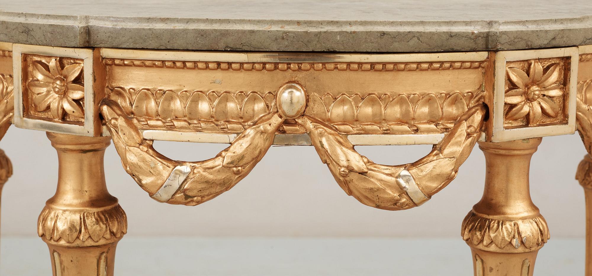 KONSOLBORD. Gustavianskt stockholmarbete, 1700-talets slut.