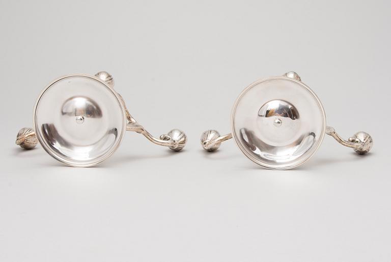 W.A. BOLIN, KANDELABRAR, ett par, silver, Stockholm 1934.