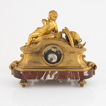 A Louis XVI-style mantle clock, around 1900.