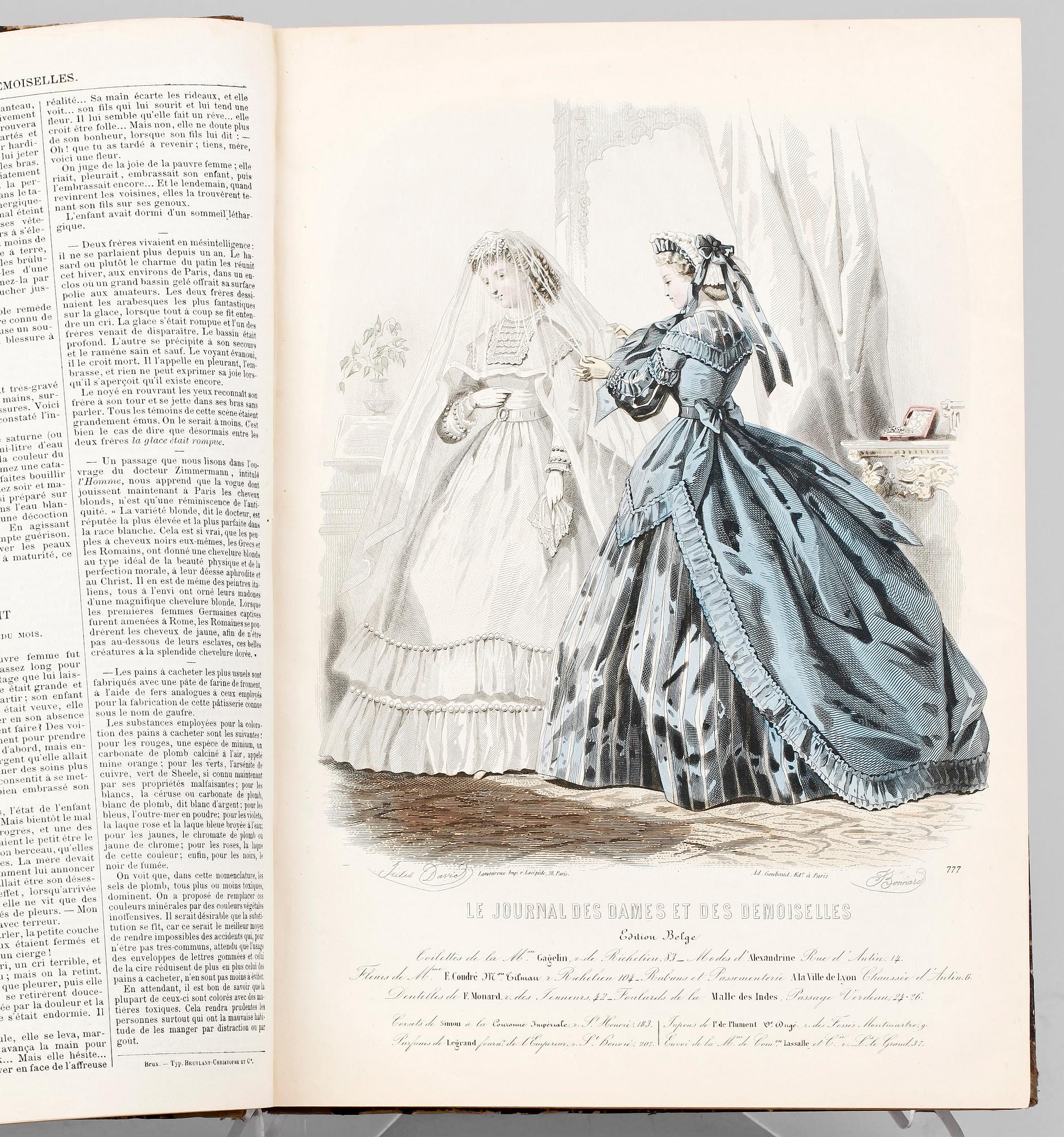 MAGASIN, 2 st, bla "Konst och Nyhets Magasin för Medborgare af alla Klasser 1821" utg Fredrik Boije af Gennäs, Stockholm 1822.