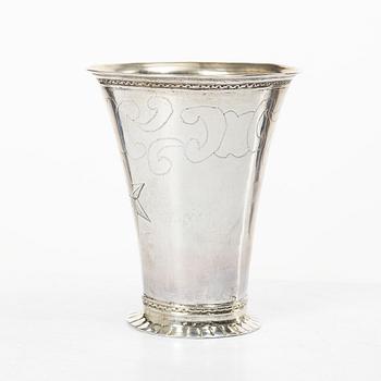 A Swedish silver beaker, mark of Carl Lemon the Elder, Uppsala 1734.