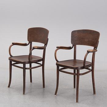 A pair of Thonet armchairs from the early 20th century.