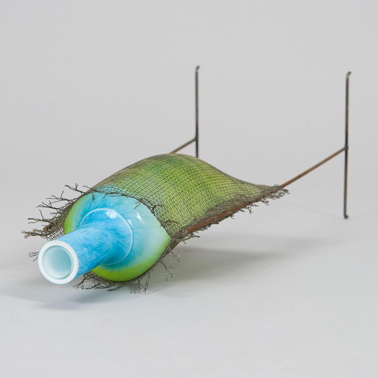 Markku Salo, a glass sculpture, signed Markku Salo Nuutajärvi Notsjö 1991.