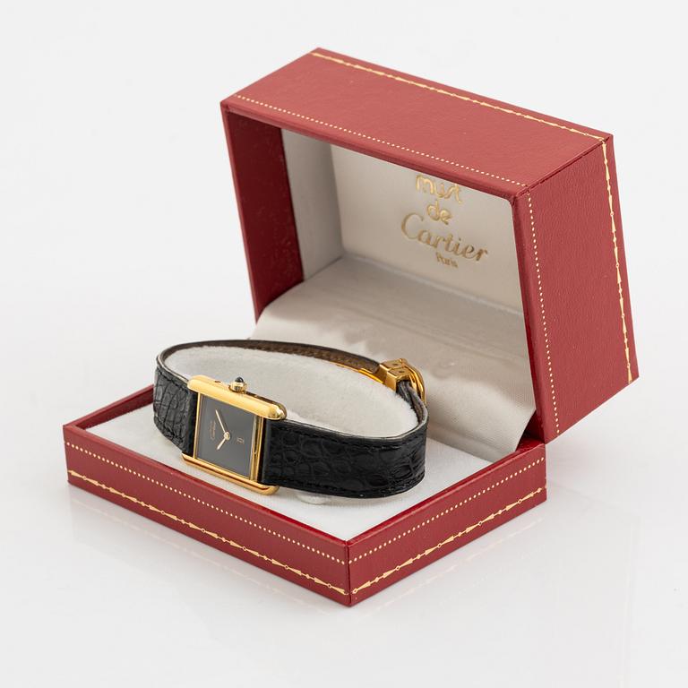 must de Cartier, Tank, armbandsur, 20,5 x 20 (28) mm.