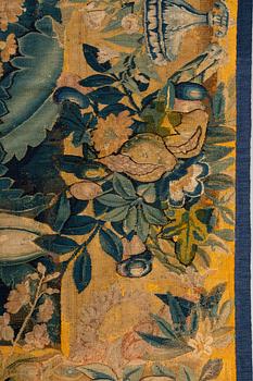 A tapestry, "Feuilles de choux", tapestry weave, third quarter 16th century, Flanders, probably Audenarde.