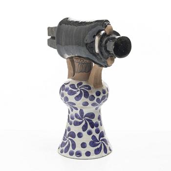 Lisa Larson, a stoneware figurine, 'Samhällsbedatten', Gustavsberg, Sweden.