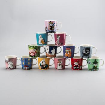 A set of 13 Moomin mugs Arabia 1996-.