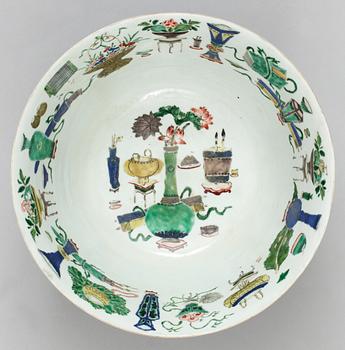 BÅLSKÅL, porslin. Qing dynastin, Kangxi (1662-1722).