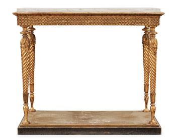410. KONSOLBORD. Sengustavianskt, omkring år 1800.