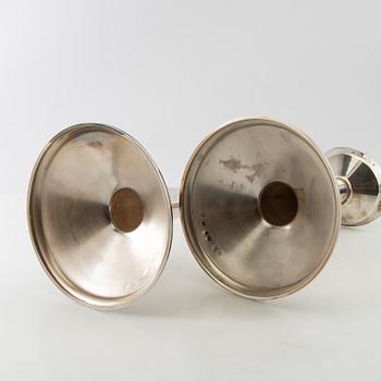 Bertil Berggren Askenström, ljusstakar ett par, silver, Stockholm, 1972.