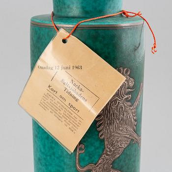 WILHELM KÅGE, an "Argenta" stoneware vase, Gustavsberg, Sweden.
