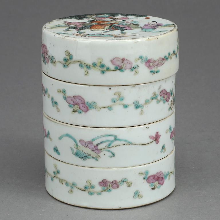 MATLÅDA, porslin, Kina, sent 1800-tal.