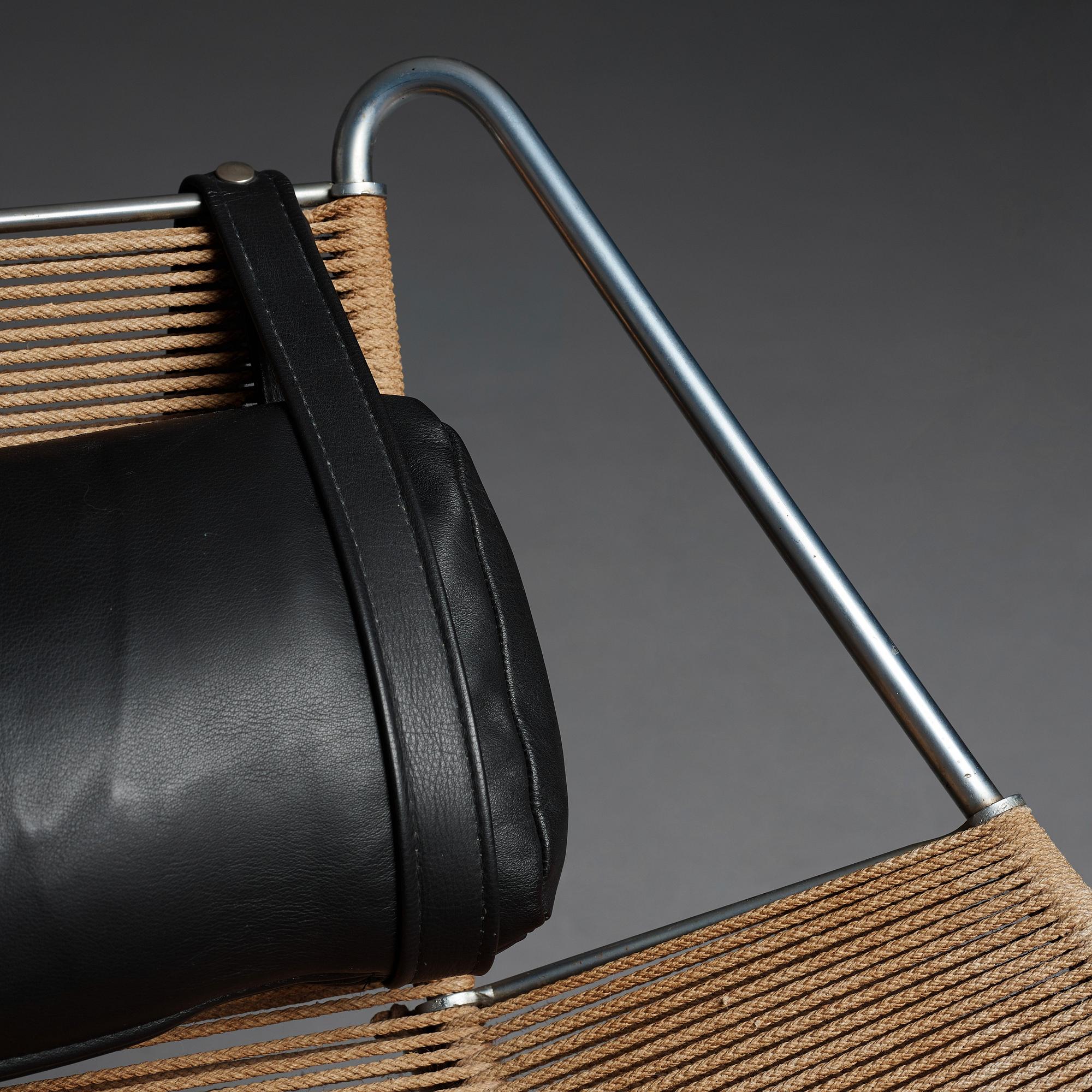 HANS J WEGNER, fåtölj, "Flag Halyard/Snørestolen" modell "GE 225" för Getama, Danmark.