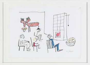 Stig (Slas) Claesson · STIG CLAESSON (SLAS), pastell, signerad,