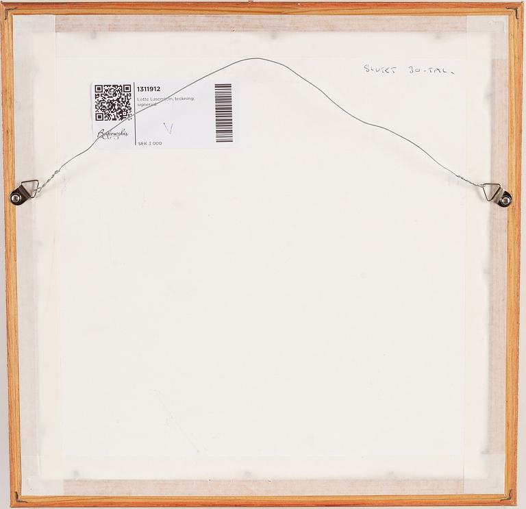 Lotte Laserstein, drawing, signed.