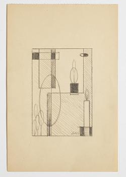 GÖSTA ADRIAN-NILSSON, pencil on paper, signed GAN. Probably executed in the 1930's.