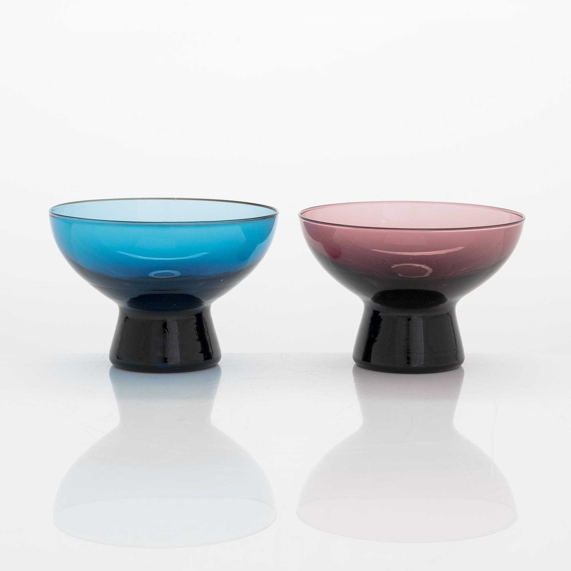 Tapio Wirkkala, jälkiruokamaljoja, 14 kpl, malli 2352. Iittala 1900-luvun puoliväli.