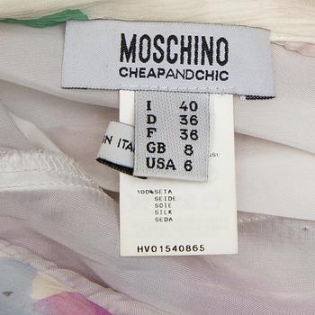 MOSCHINO, a silk chiffon top and skirt, italian size 38-40.