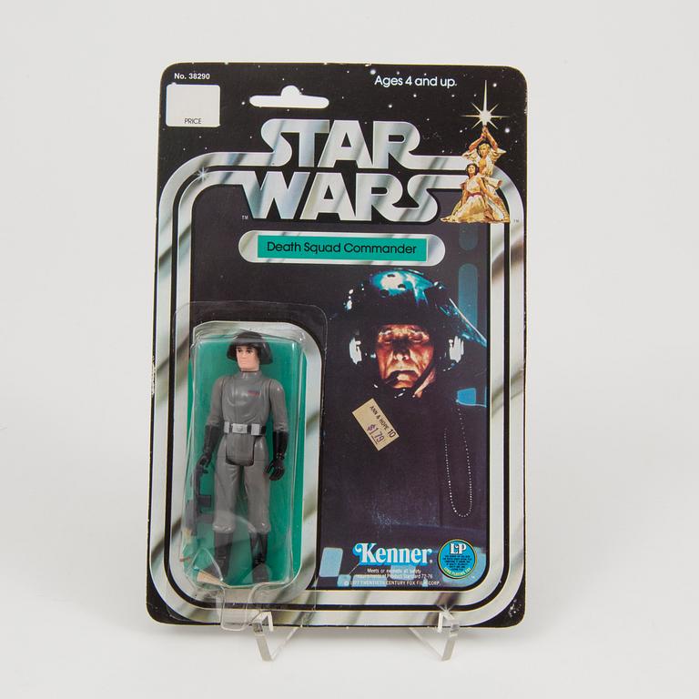 STAR WARS, Death Squad Commander i oöppnad 12 back förpackning, Kenner 1978.