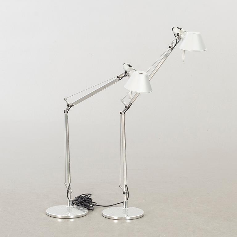 A pair of "Tolomeo", Michele De Lucchi and Giancarlo Fassina for Artemide italian table lamps.