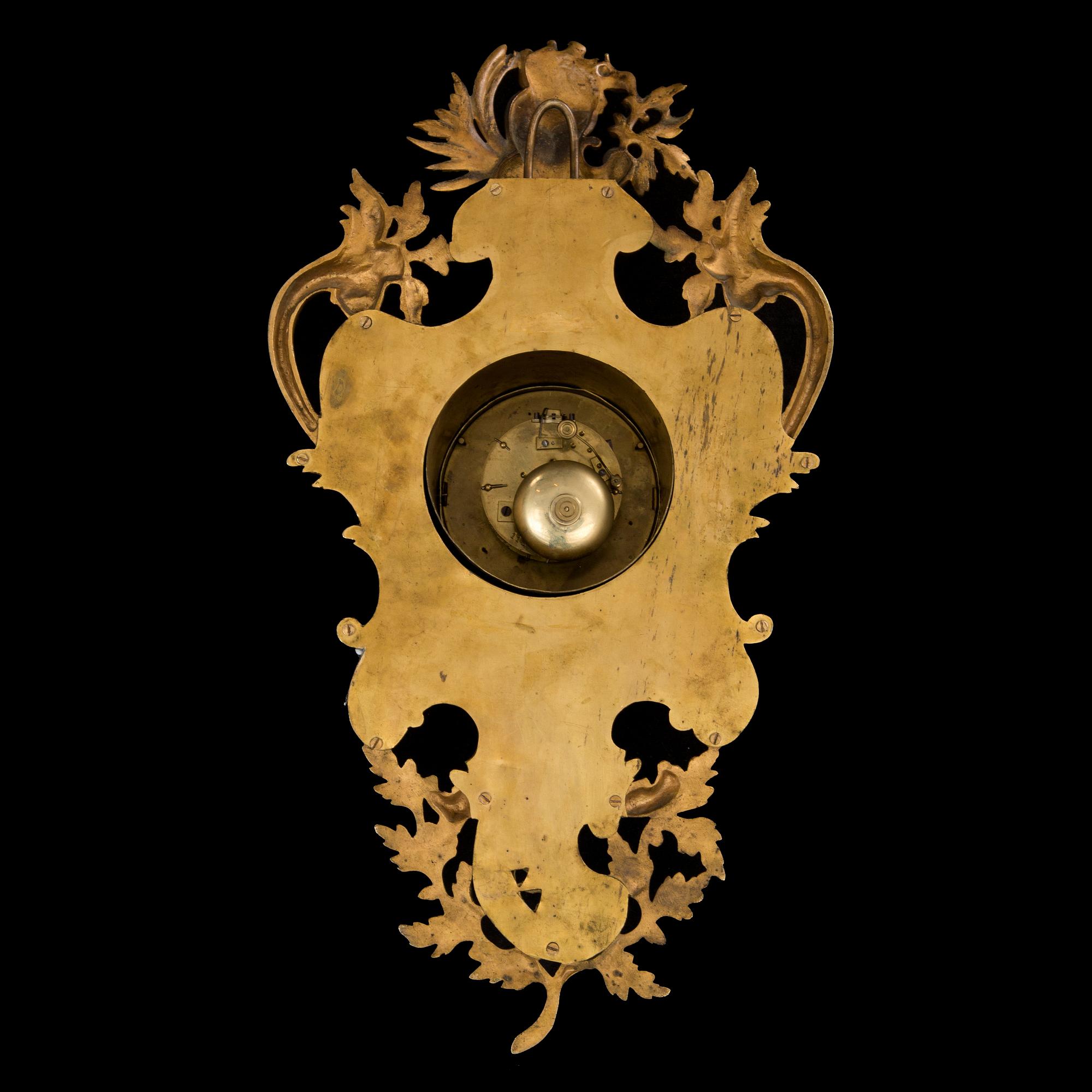 VÄGGKLOCKA, rokokostil, FW Tornberg, Stockholm, 1900-tal.