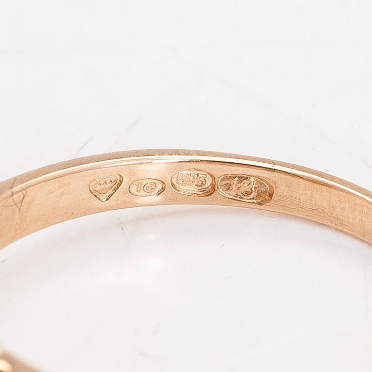 A 14K gold ring, brilliant-cut diamond approx. 1.06 ct. IGI certificate.