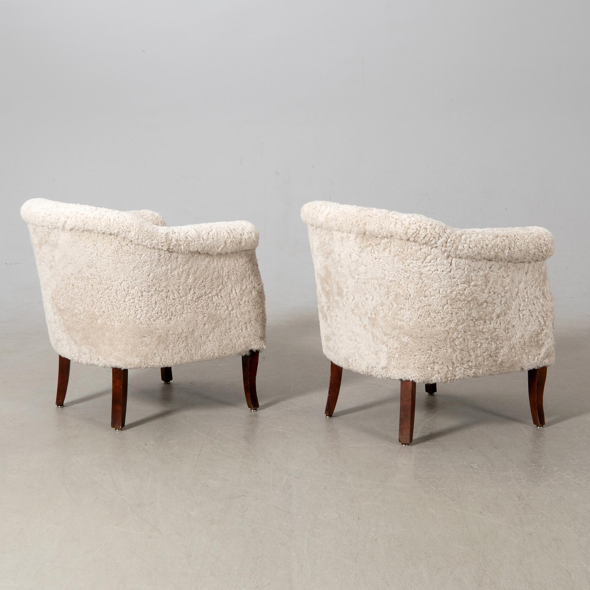 Fåtöljer, ett par, Swedish Modern, 1940-tal.