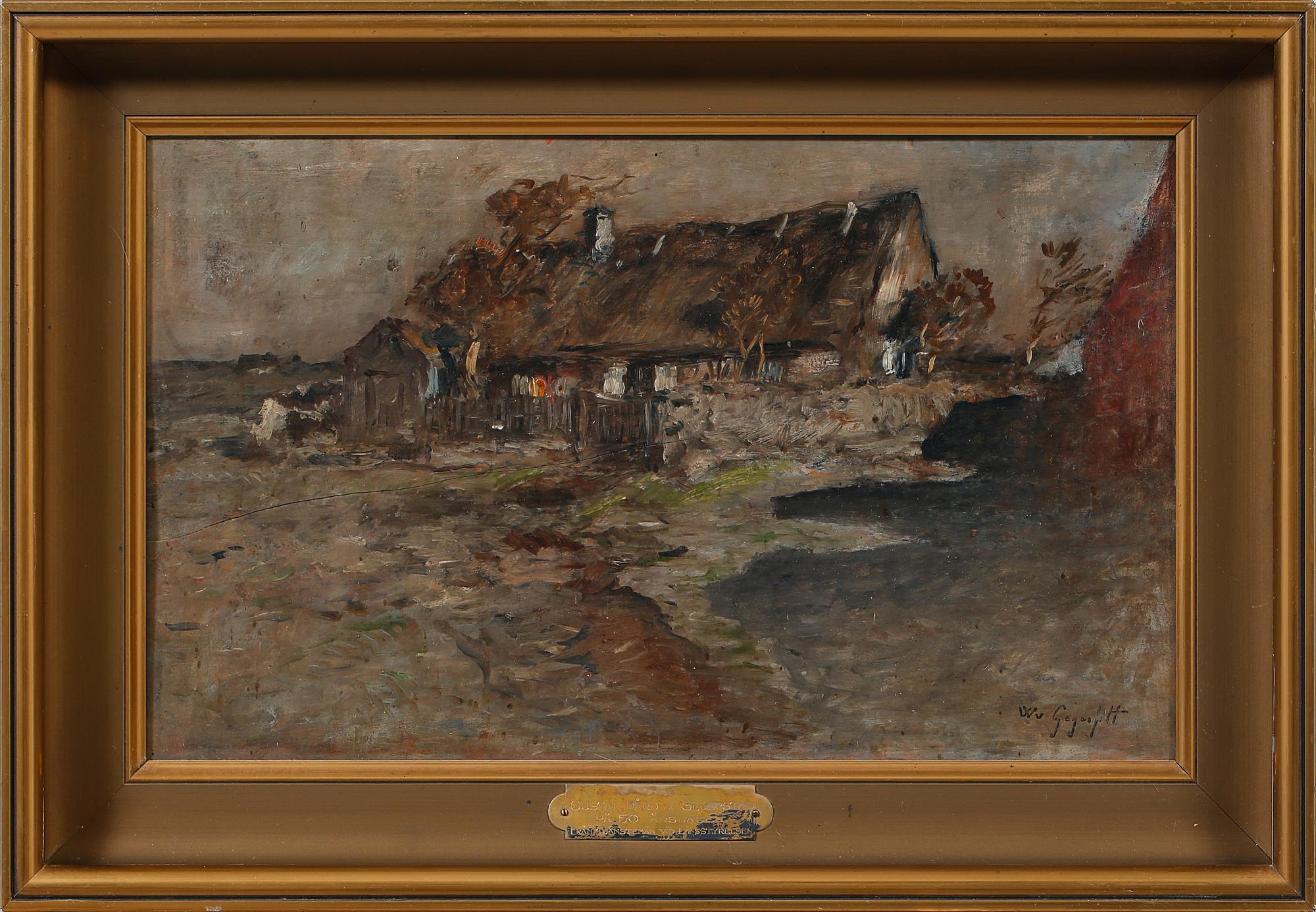 WILHELM VON GEGERFELT, olja på pannå, signerad.