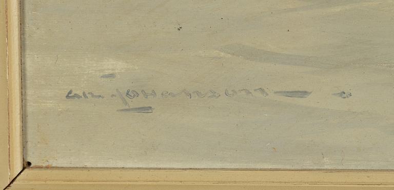 Arvid Johanson, oil on panel, signed.