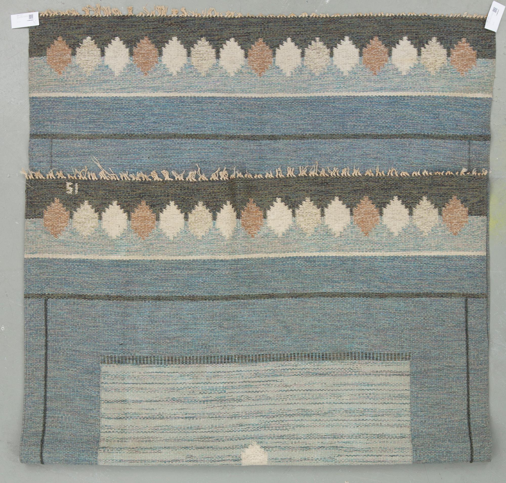 MATTA, rölakan. Signerad IS (Ingegerd Silow). Ca 244x152 cm.