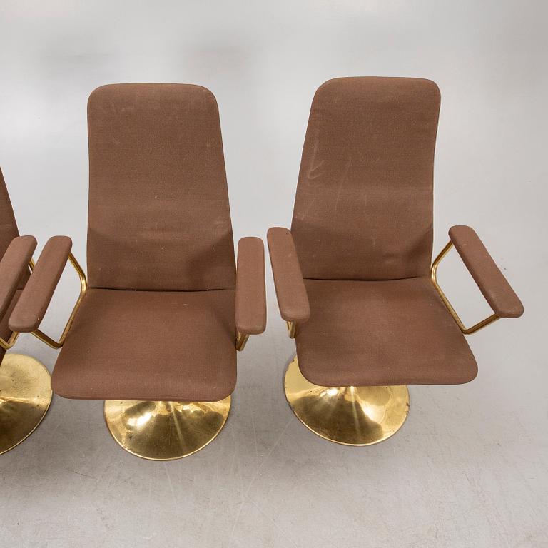 A set of four "Viggen" chairs and a table by Johansson Design, Markaryd, second half of the 20th century.